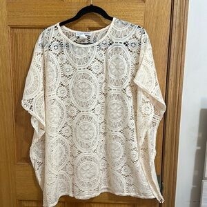 NWT Cream Color Sheer Top